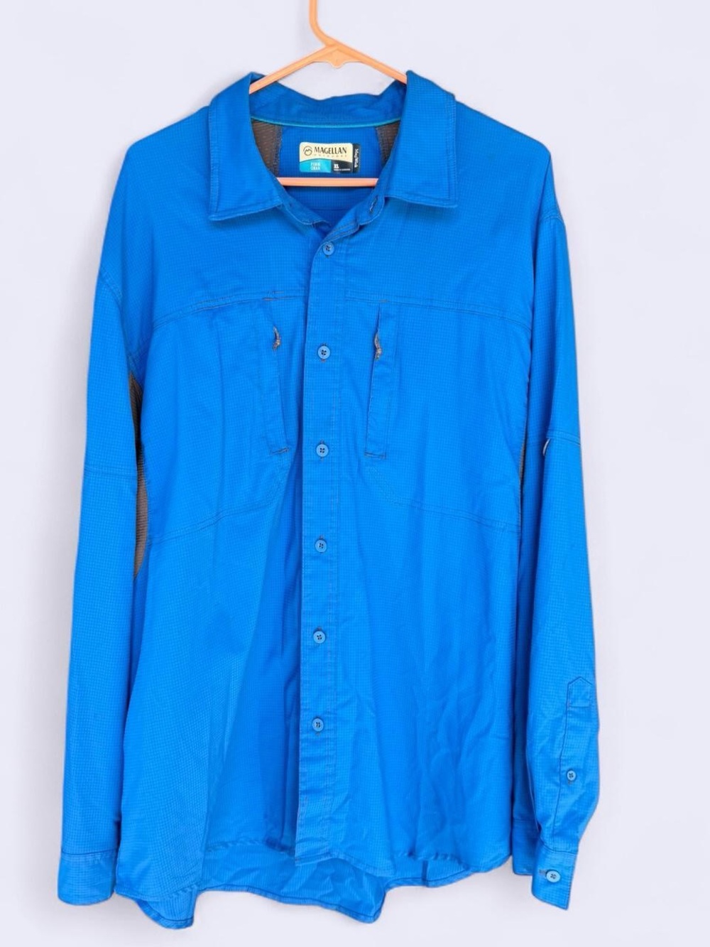 Magellan Fish Gear Blue MagWick Fishing Shirt XL Ventilated